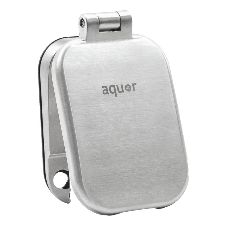 Aquor غطاء حريق منزل أكور V2+ المتميز، غطاء صنبور من الفولاذ المقاوم للصدأ، واقي للطقس، متوافق مع صنبور V2+ المقاوم للصقيع، فولاذ مقاوم للصدأ مصقول - Image 1
